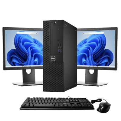 Dell Desktop Computer PC i7, up to 64GB RAM 4TB SSD, 24'' LCDs, Windows 11/10 Pro