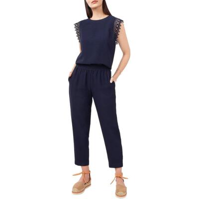 

Vince Camuto Женские текстурированные прямые брюки без застежки по щиколотку BHFO 1359, Classic navy, 9131300