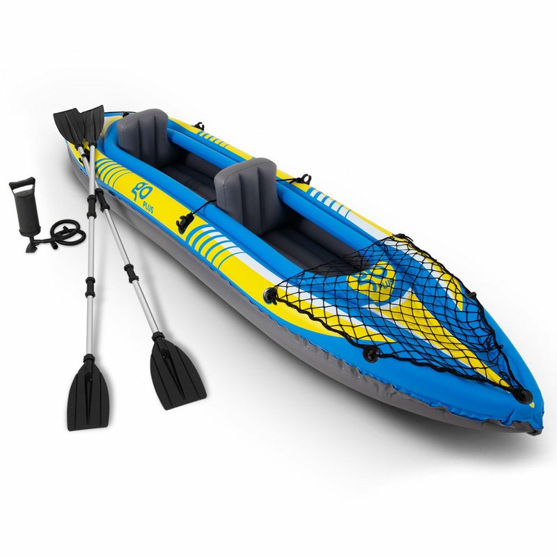 Kayak Inflatable 2-Person Canoe Boat with Pump Paddle Outdoor Water Sport
