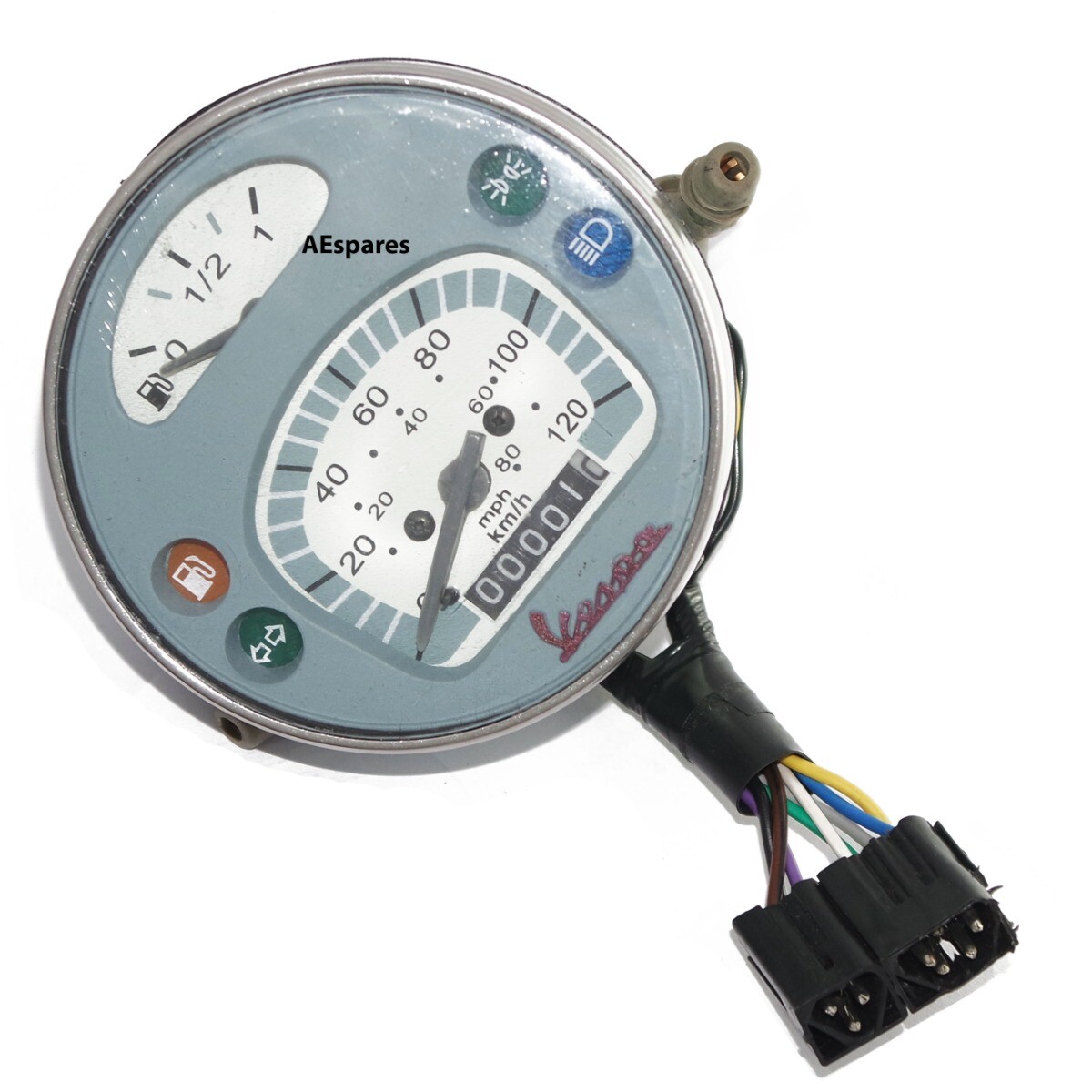 VESPA SPEEDOMETER LML STELLA PX Lusso 80, 125, 150, 200, 120KMPH- 80MPH GREY  