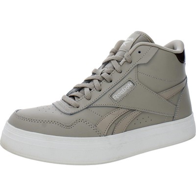 

Reebok Womens Court Advance Бежевые Высокие Кроссовки 8 Medium (B,M) BHFO 4282, Beige/white/animal print