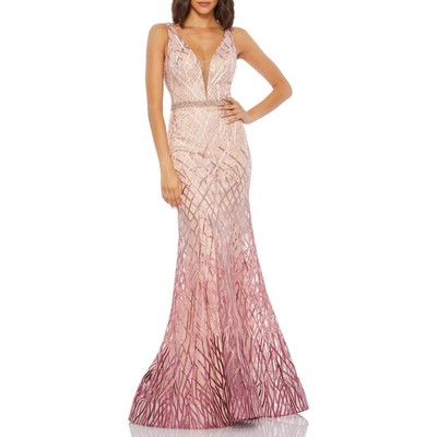 

Mac Duggal Женское розовое длинное вечернее платье с украшением  BHFO 2530, Rose