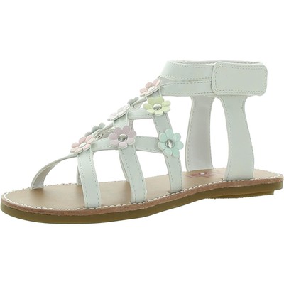 

Rachel Shoes Белые сандалии на плоской платформе для девочек PEONY 13 Medium (B,M) Little Kid 5625, White pearl/pastel, PEONY