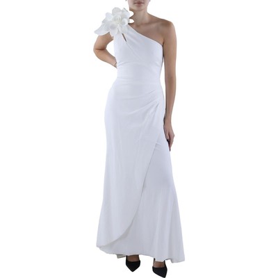 Женское белое макси-платье Xscape с одним плечом, официальное вечернее платье 8 BHFO 2220