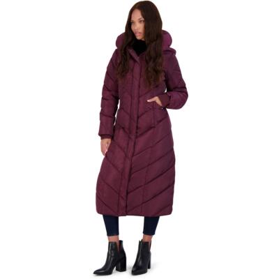 

Steve Madden Женское красное стеганое длинное пальто на флисовой подкладке  BHFO 0901, Черный, Steve Madden OLA522H