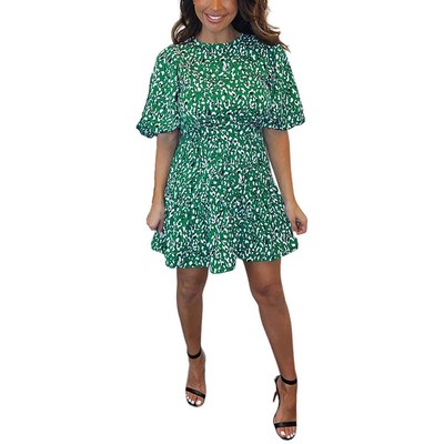 

Женское повседневное платье-миди зеленого цвета с абстрактным принтом Axe Paris  BHFO 7469, Зеленый