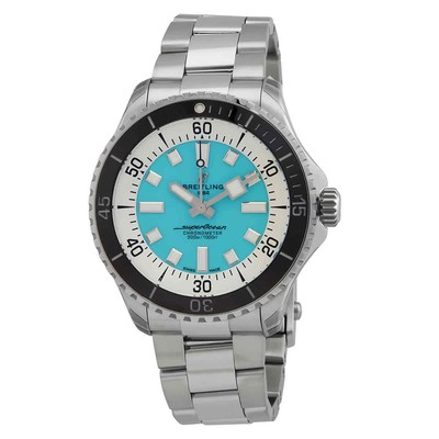 Pre-owned Breitling Superocean Automatic Blue Dial Men's Watch A17376211l2a1
