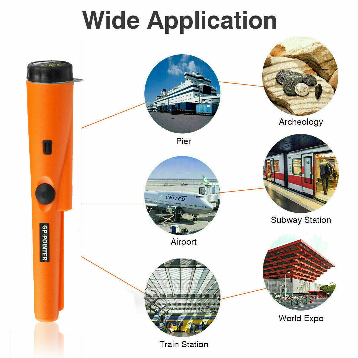 HandHeld Metal Detector Pro Pinpointer Pointer Probe Sensitive Tester Waterproof