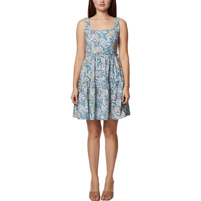 

Женское мини-платье с круглым вырезом и цветочным принтом BCBGeneration BHFO 6134, Geo floral