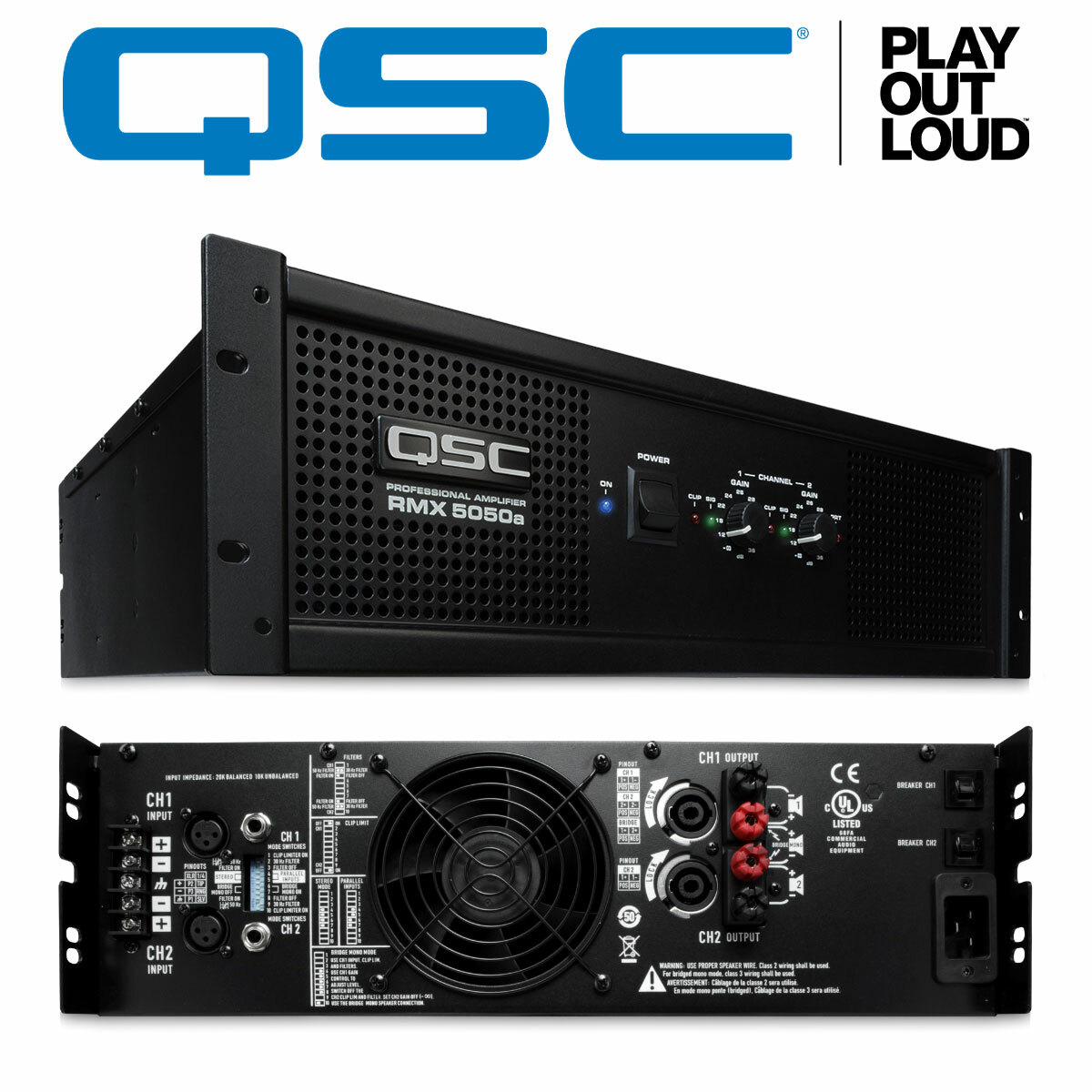QSC RMX5050A DJ / Club Professional Power Amplifier 5000 Watts Amp 3U