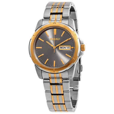Мужские часы Seiko Essentials с серым кварцевым циферблатом SUR356