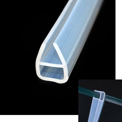 Frameless Glass Shower Door Sweep Door Bottom Side Seal U-Type Door Seal Stri...