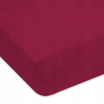 Fitted Sheet with Elasticated Border 160x200cm Terry Cloth Pink Soft Durable