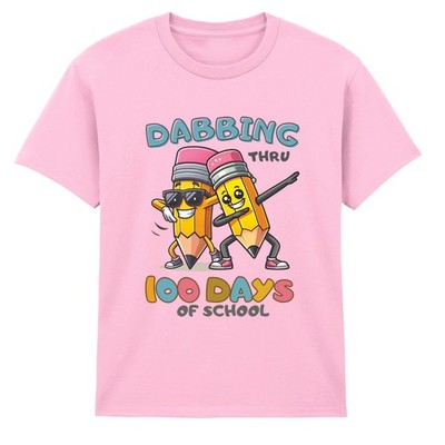 Dabbing Thru 100 Days Of Jungen Mädchen Kinder T-Shirt 100 Days Of School