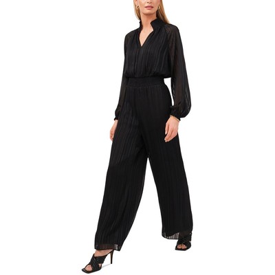 Женский вечерний комбинезон MSK в черную металлическую полоску L BHFO 3835