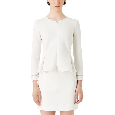 Женский блейзер без воротника с белыми подплечниками Emporio Armani, 46 BHFO 2038
