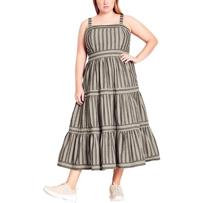 ИЗЫСКАННОЕ женское серое льняное платье макси из смесового льна Plus L BHFO 8841