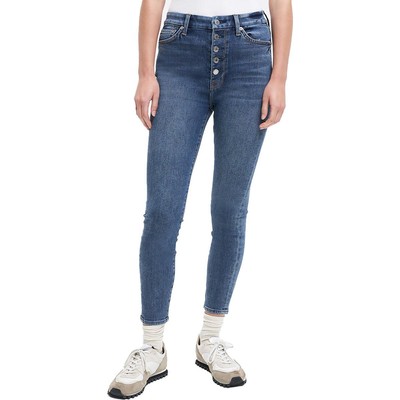 7 For All Mankind Женские джинсы-скинни Aubrey Blue со сверхвысокой талией 24 BHFO 5530