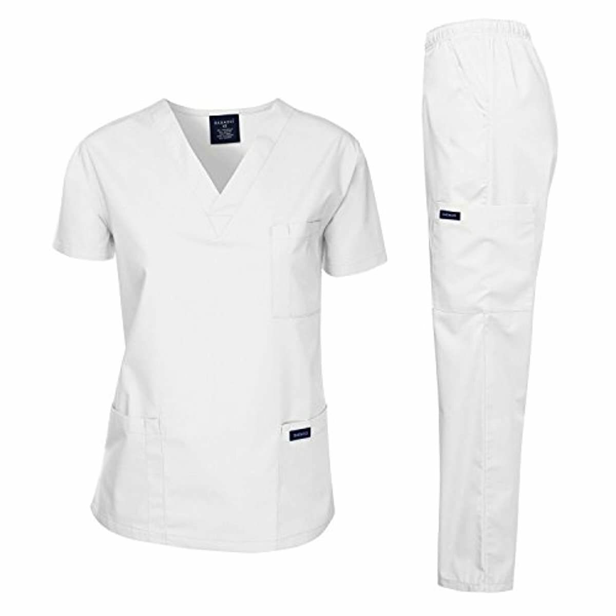 Medical Scrub Suit 23 Colours XS5XL Doctors Uniform ER Nurses/Dentist
