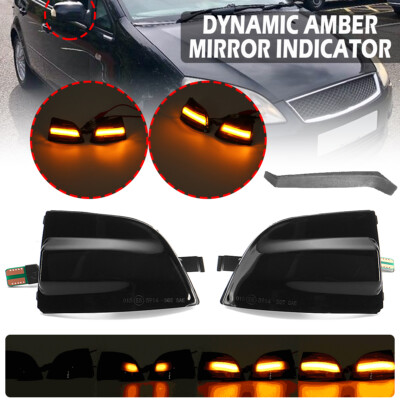 2Pcs Dynamic Turn Signal Side Mirror LED For Ford Focus 2 MK2 2004-2008 C-MAX