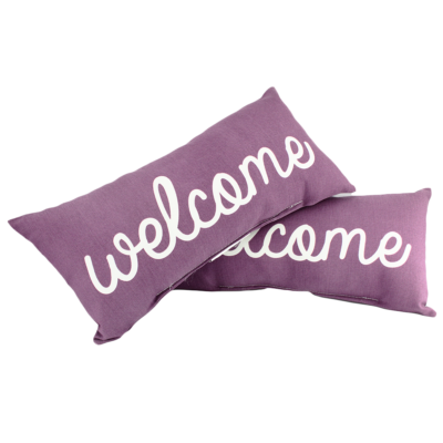 Set of 2 Plum Welcome 100 Polyester Outdoor Rectangle Lumbar