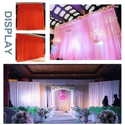 3x3M Silk Satin Wedding Party Stage Backdrop Curtain Drape Detachable Swag Decor