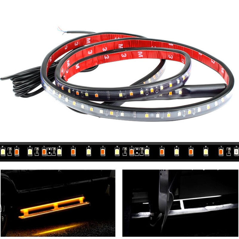 60" LED Running Board Light Side Step Strip Bar Amber Marker Turn Signal Lamp u