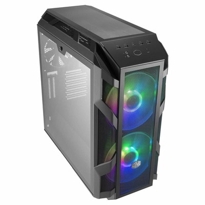 Cooler Master MasterCase H500M ATX Mid-Tower four tempered glass panels two 2...