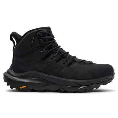 Pre-owned Hoka Womens Trainers Kaha 2 Gtx Casual Lace-up High-top Leather In Black Black