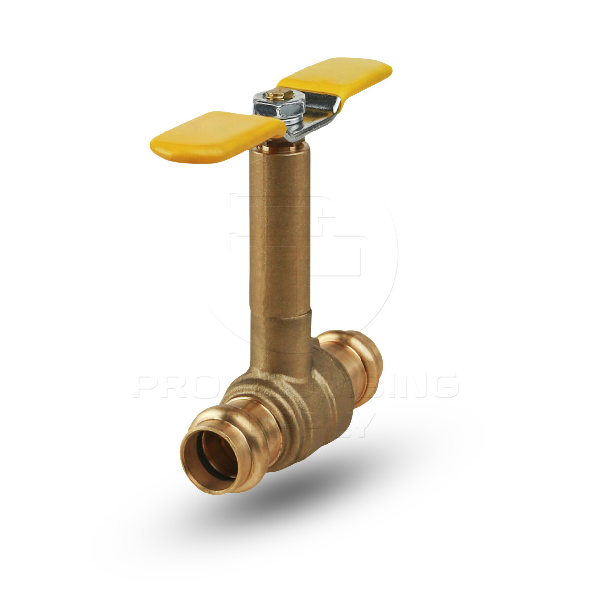 Midline Valve Brass Ball Valve, Long Bonnet with T-Handle, with Press Joints