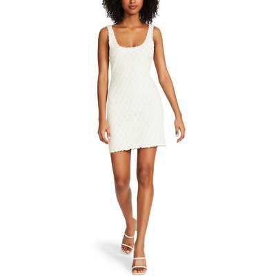 

Женское облегающее мини-платье Steve Madden Malia Crochet BHFO 4359, Цвет слоновой кости