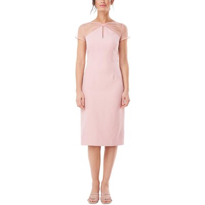 Женское розовое свадебное платье-сорочка из трикотажной сетки JS Collections Plus 18 BHFO 7306