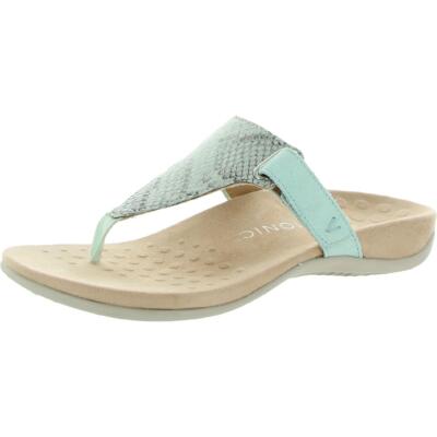 

Зеленые кожаные шлепанцы Vionic Wanda 8.5 Medium (B,M) BHFO 1755, Seafoam embossed snake