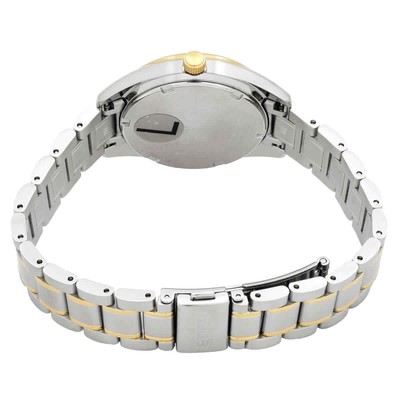 Pre-owned Seiko Diamonds Quartz Silver Dial Two-tone Ladies Watch Sur582p1