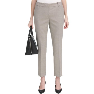 

Calvin Klein Womens Taupe Slim Fit Брюки до щиколотки Брюки Petites  BHFO 9134, Khaki multi