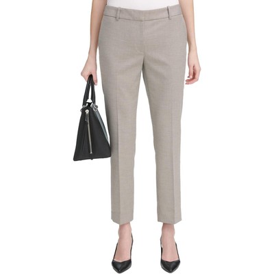 Calvin Klein Womens Taupe Slim Fit Брюки до щиколотки Брюки Petites 10P BHFO 9134