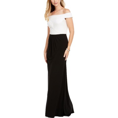 

Adrianna Papell Женское плиссированное вечернее платье цвета слоновой кости  BHFO 9736, Ivory/black