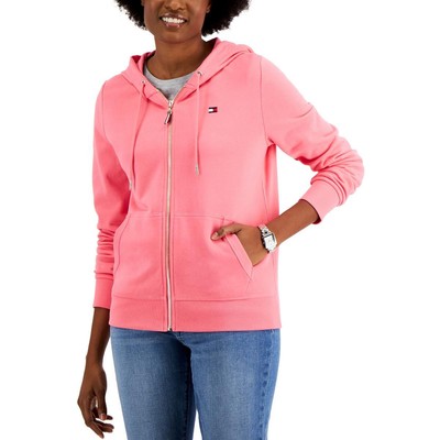 

Tommy Hilfiger Womens Pink Jacket Warm Comfy Zip Hoodie  BHFO 2528, Light pink
