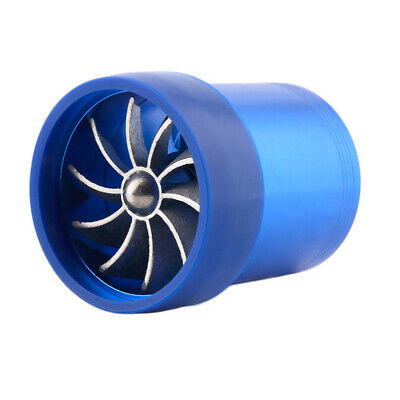 1x Car Air Filter Intake Turbonator Double Turbine Turbo Charger Fuel Saver Fan