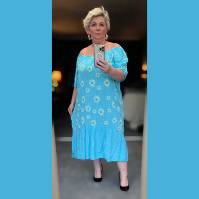 WOMENS LADIES SOFT FEEL PLUS SIZE SUMMER DRESS WITH FRILLED HEM eBay