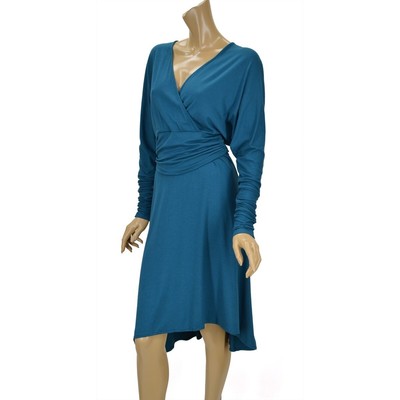 Ladies Sisley by Benetton Asymmetrical Batwing Dress S Long Sleeve New with Tags