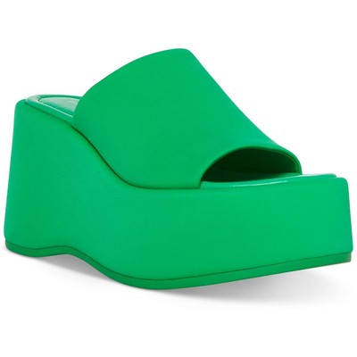 Madden Girl Womens Nicco Green Platform Sandals Shoes 10 Medium (B,M) BHFO 1126