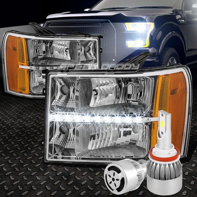 СВЕТОДИОДНАЯ ФАРА С ПРОЗРАЧНЫМИ ЛИНЗАМИ + ЯНТАРНЫЙ УГОЛОК + БЕЛЫЙ СВЕТОДИОД H8 HID с ВЕНТИЛЯТОРОМ ДЛЯ 07-14 GMT900