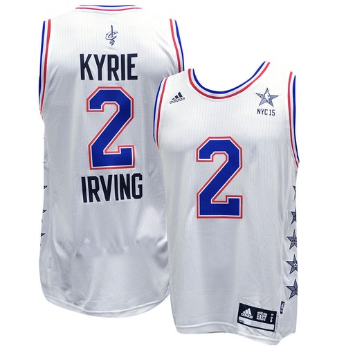 Framed Facsimile Autographed Kyrie Irving 33x42 Blue Reprint