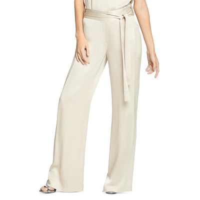 

Halston Женские Бежевые Классические Брюки Широкие Струящиеся Брюки  BHFO 8983, Biscotti, 2031002