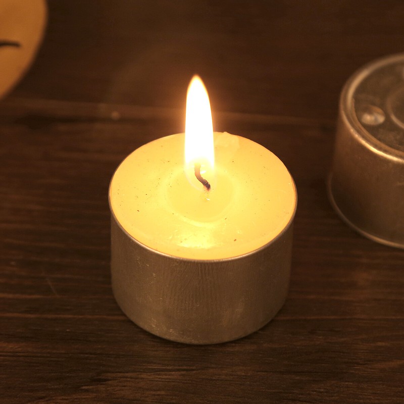 50PCS Empty Tea Light Candle Tins Tealight Case Holder Cups Container