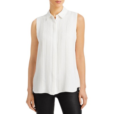 Женская блузка с воротником-стойкой цвета слоновой кости Lafayette 148 New York S BHFO 9172