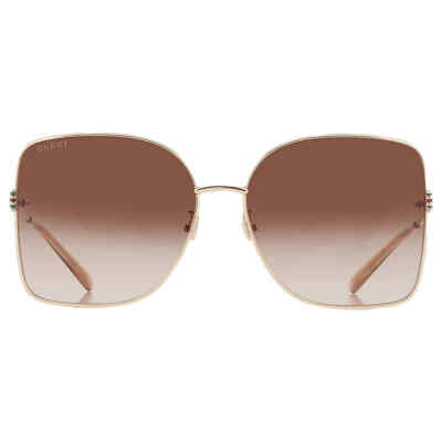 Pre-owned Gucci Brown Butterfly Ladies Sunglasses Gg1282sa 003 62 Gg1282sa 003 62