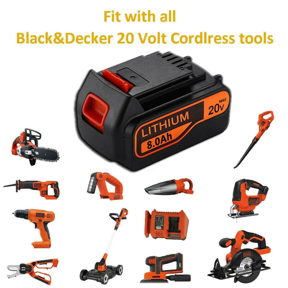 2X 8.0Ah 20Volt LB2X4020 Battery FOR Black & Decker 20V MAX Lithium LBXR20 LBX20