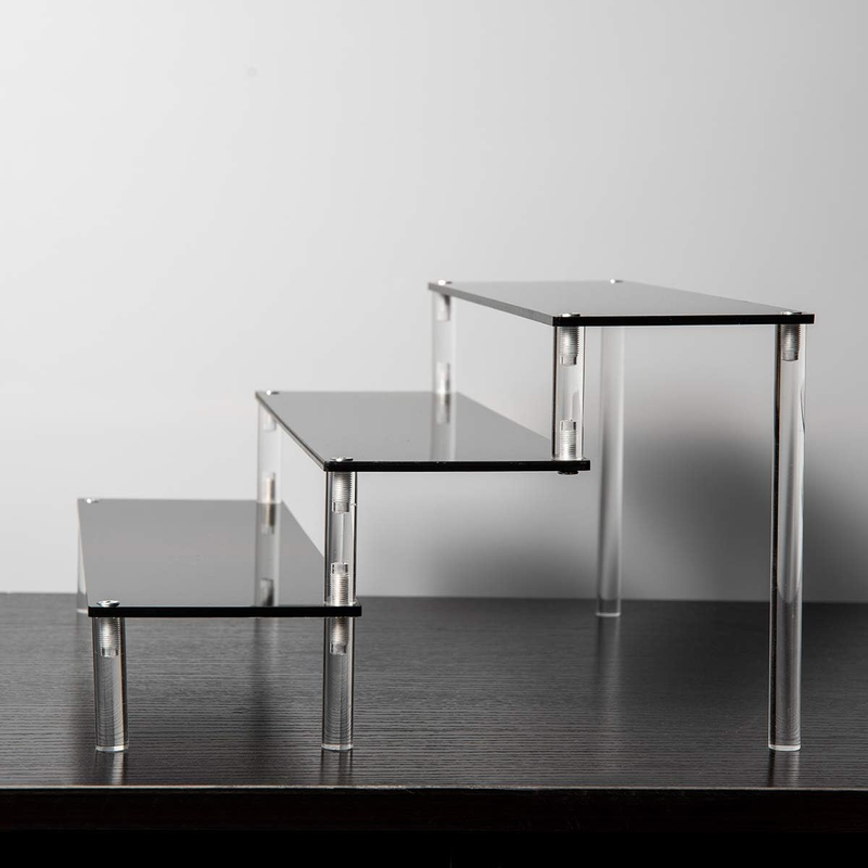 Black Acrylic Display Stand Perfume Display Stand, 3 Tier Desserts Holder,3 Tier